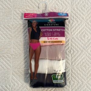 Fruit of the Loom Signature Cotton Stretch Hi-Cuts Size 10/3X